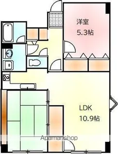 クレストコートK2【304号室】の間取り