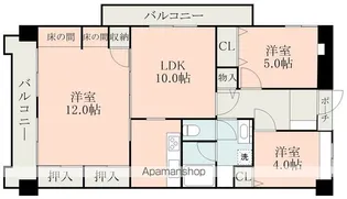 コープ野村九品寺【2階】の間取り
