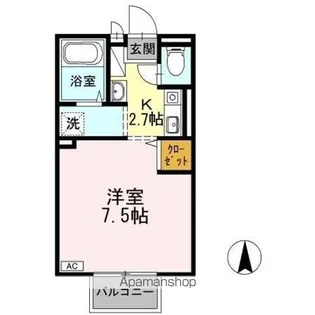ウエストパレス B棟【1階】の間取り
