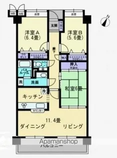 アルファパーク屋島四番館【7階】の間取り