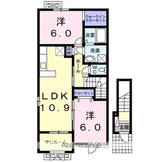 サニーレジデンスⅢ【2階】の間取り