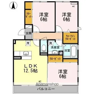 BIRNEN(ビルネン)【2階】の間取り