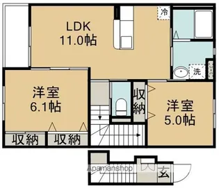 グランツテンペル【2階】の間取り