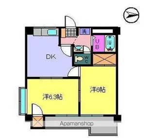 サザンコート3【4階】の間取り