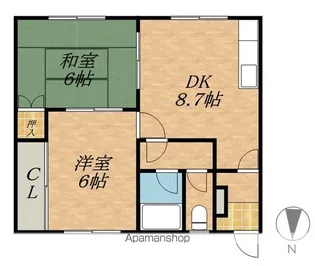 北海道帯広市西四条南26丁目【アパート】の間取り