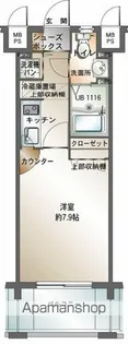 エンクレスト天神Ⅲ【4階】の間取り