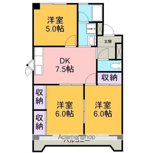 神領マンション【304号室】の間取り