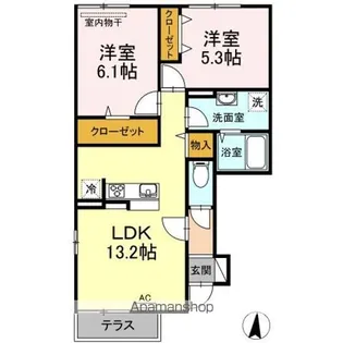 FLATS Ⅳ【101号室】の間取り