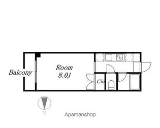 ヴァンヴェール名古屋【413号室】の間取り