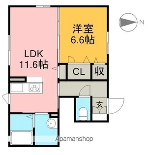 シャーメゾン フラーリッシュⅡ【1階】の間取り