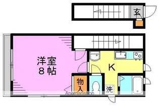 レユシ—ル ドミール【2階】の間取り