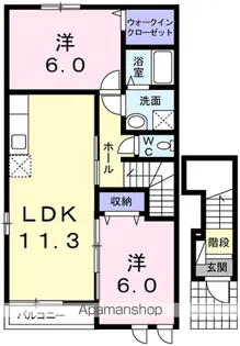 アニメート ミササ【2階】の間取り