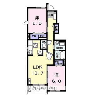 フレール Ⅱ【1階】の間取り