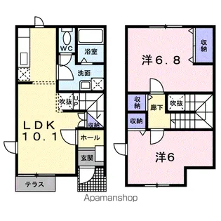 2LDKの間取り画像