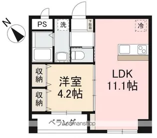 アルト栗林公園【4階】の間取り