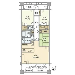 レイディアント横濱ユーロヒルズ【9階】の間取り