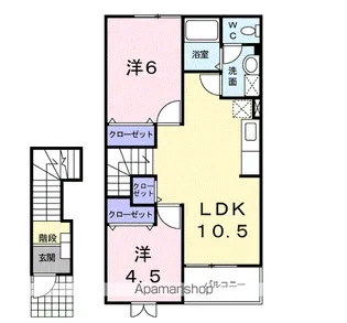 グリーン ゲイブルズ Ⅱ番館【2階】の間取り
