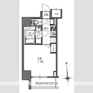 S-RESIDENCE南堀江【4階】の間取り
