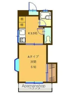 エステート鎌田Ⅱ【113号室】の間取り