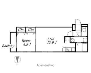 MOVE若宮【103号室号室】の間取り