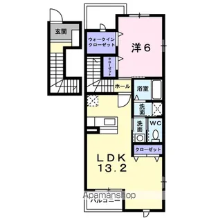 ヴィラ・マーベラス B【2階】の間取り