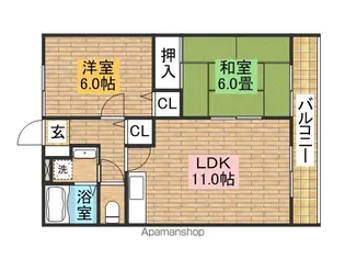 グランパルク【103号室】の間取り