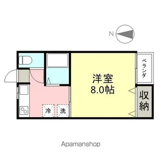 クリーミーハウス【206号室】の間取り