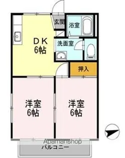 サンロイヤルA【201号室】の間取り