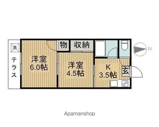 コーポ美久【1階】の間取り