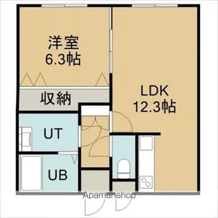 セイントロック湯浜【2階】の間取り