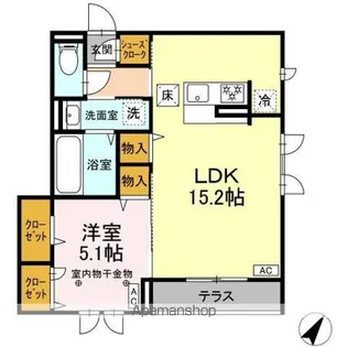 CLASSEUM連坊Ⅰ【1階】の間取り