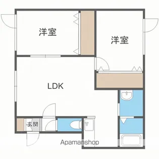 コーポライジングサン2A【202号室】の間取り