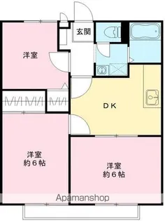 サンビレッジ【205号室号室】の間取り