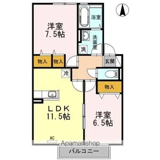 ハートポジションⅠ【2階】の間取り
