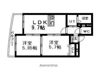 ラークヒルズマンション【403号室】の間取り