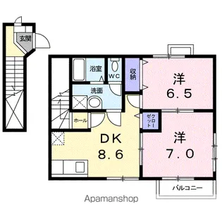 アライブA【2階】の間取り