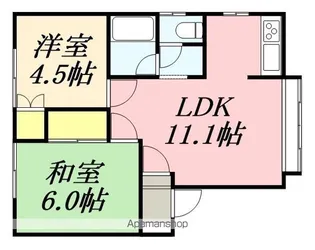 ハイツトミー【1F-B号室】の間取り