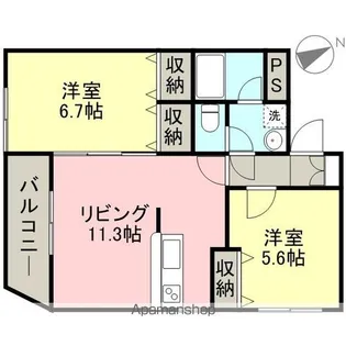 シュティル【203号室】の間取り