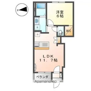コンフォルト・パーチェ【1階】の間取り