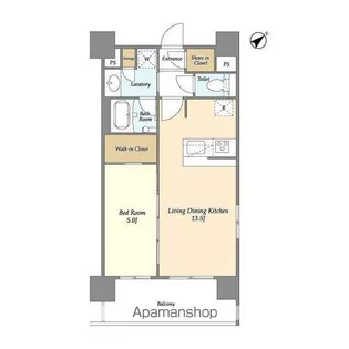 BLUROCK東神奈川【7階】の間取り