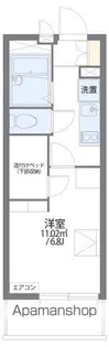 レオパレス白坪【402号室】の間取り