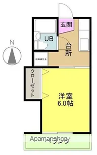 コーポ峰【303号室】の間取り