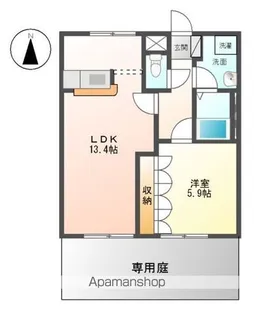 グリーンパークA棟【1階】の間取り