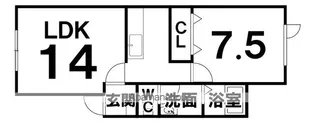 ラセールⅠ【101号室】の間取り