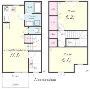 フォレストヒルズ【1階】の間取り