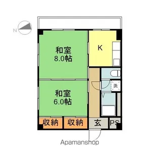 グランペール日赤【501号室】の間取り