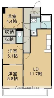 リリーマンション2号館【7階】の間取り