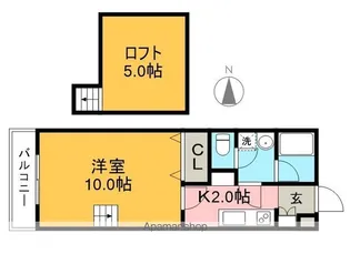 カーサ南万々【2階】の間取り