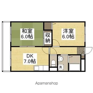 シャトーベルソ【203号室】の間取り