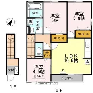 フルラージュ【2階】の間取り